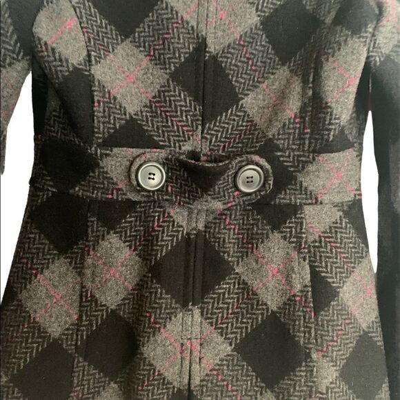 Aeropostale Pea Jacket Black/Gray Size S/P - Picture 2 of 6